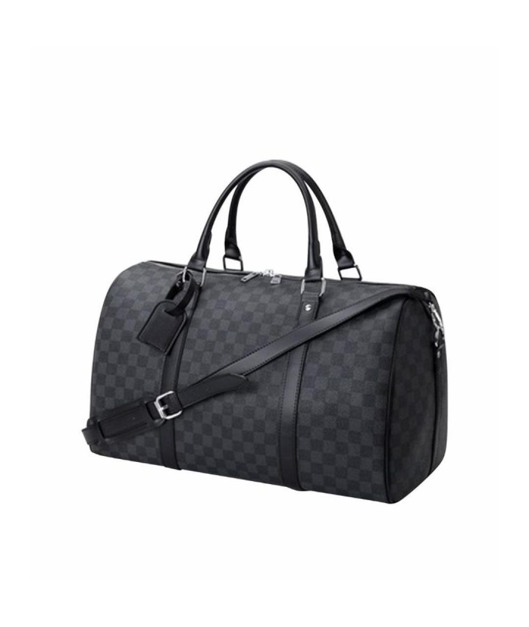 LOUIS VUITTON Антрацитовая дорожная/спортивная сумка, фото 7