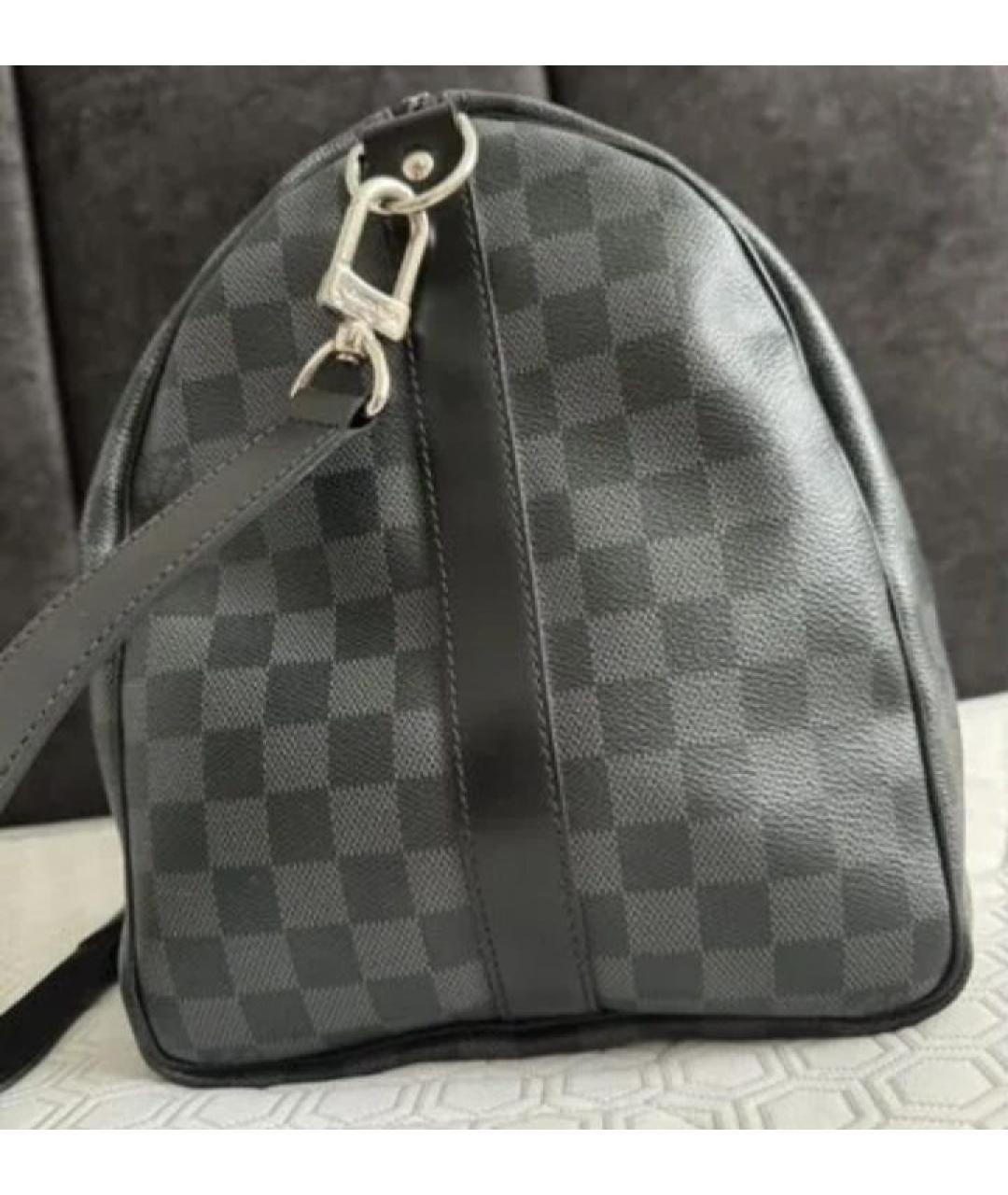 LOUIS VUITTON Антрацитовая дорожная/спортивная сумка, фото 5