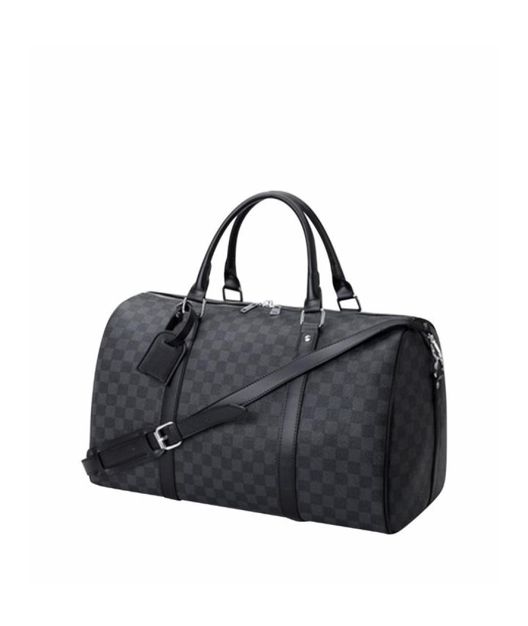 LOUIS VUITTON Антрацитовая дорожная/спортивная сумка, фото 2