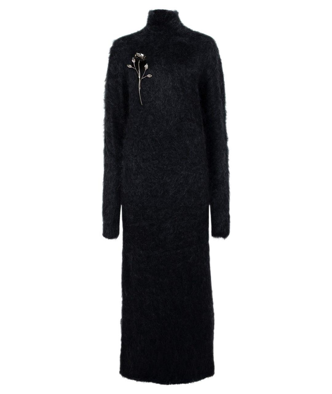 GIUSEPPE DI MORABITO Черное шерстяное повседневное платье, фото 1