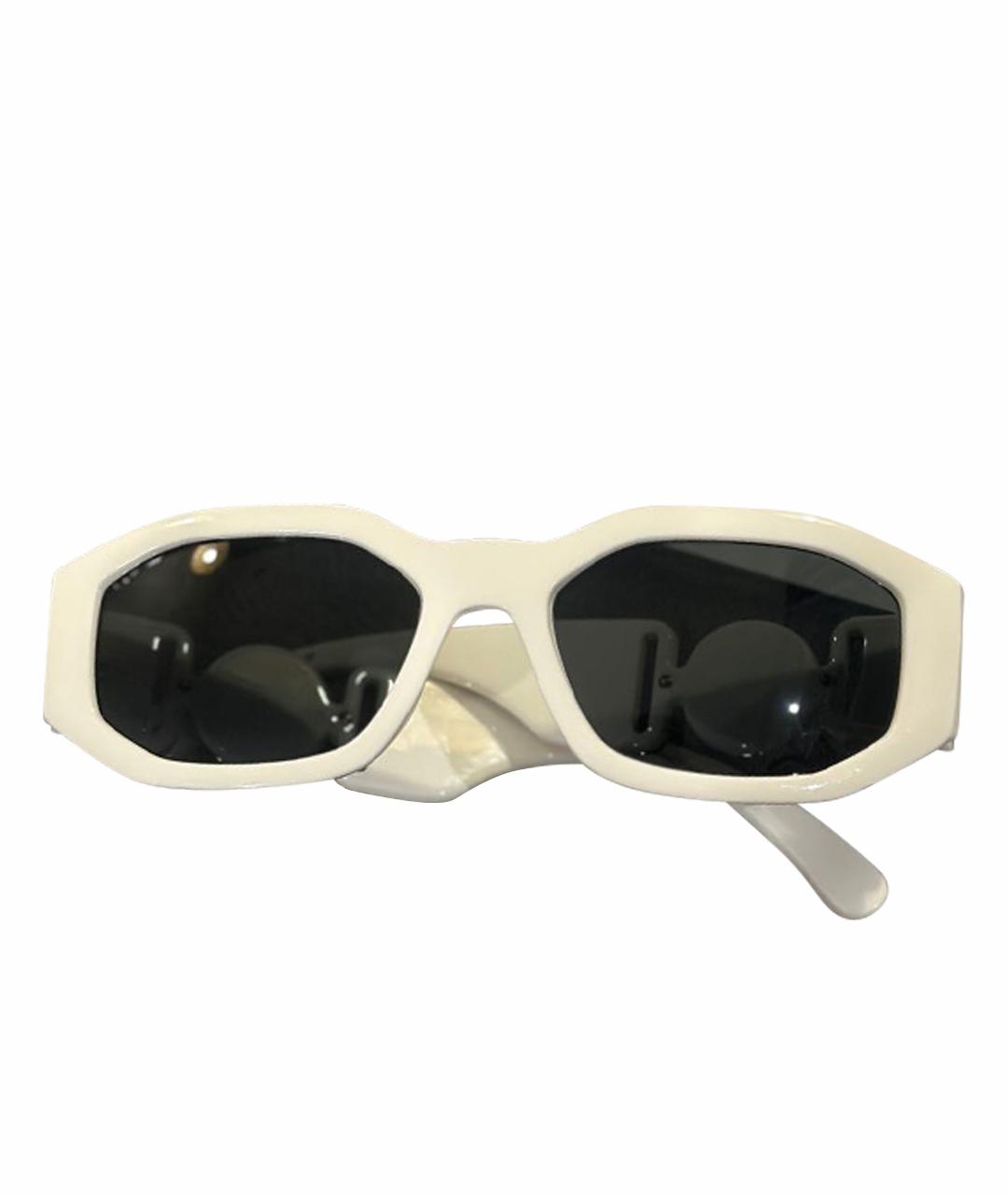 VERSACE Белые пластиковые солнцезащитные очки, фото 1