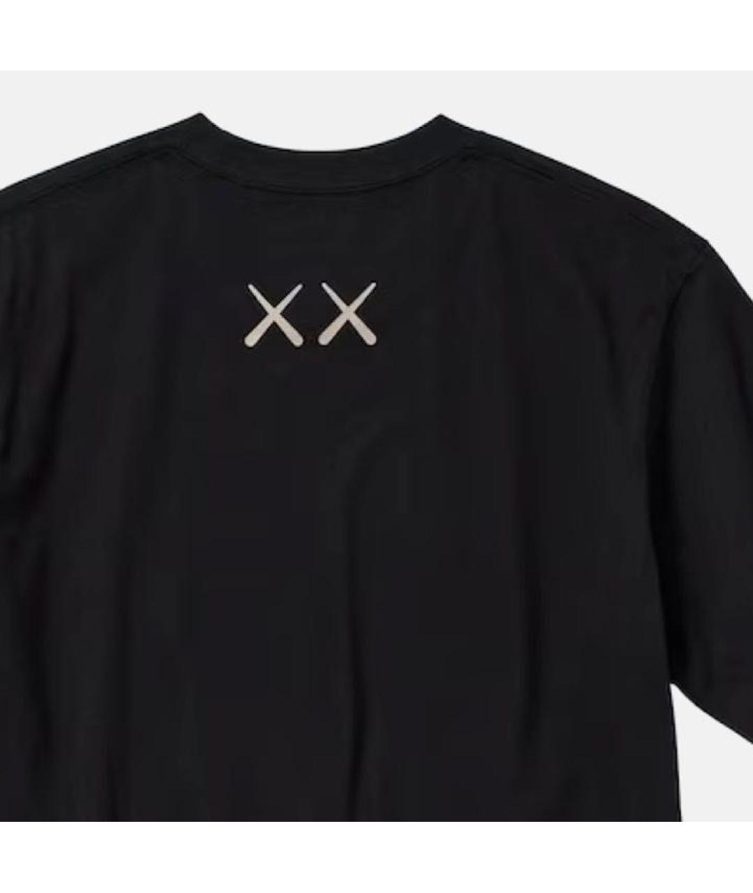 KAWS Черная хлопковая футболка, фото 3