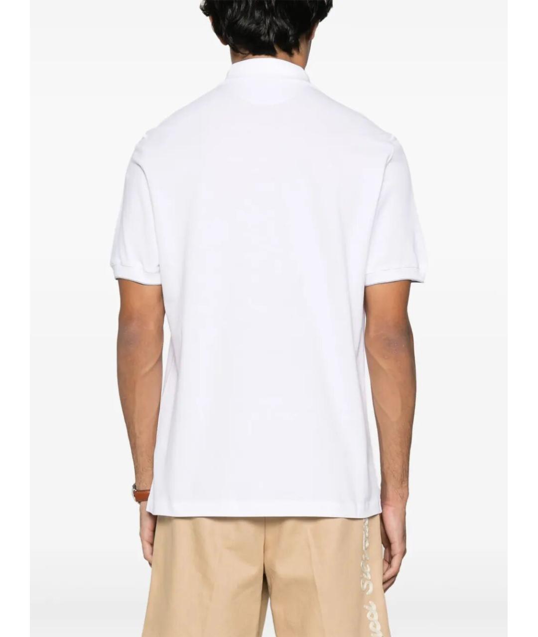 BRUNELLO CUCINELLI Белое хлопковое поло с коротким рукавом, фото 3