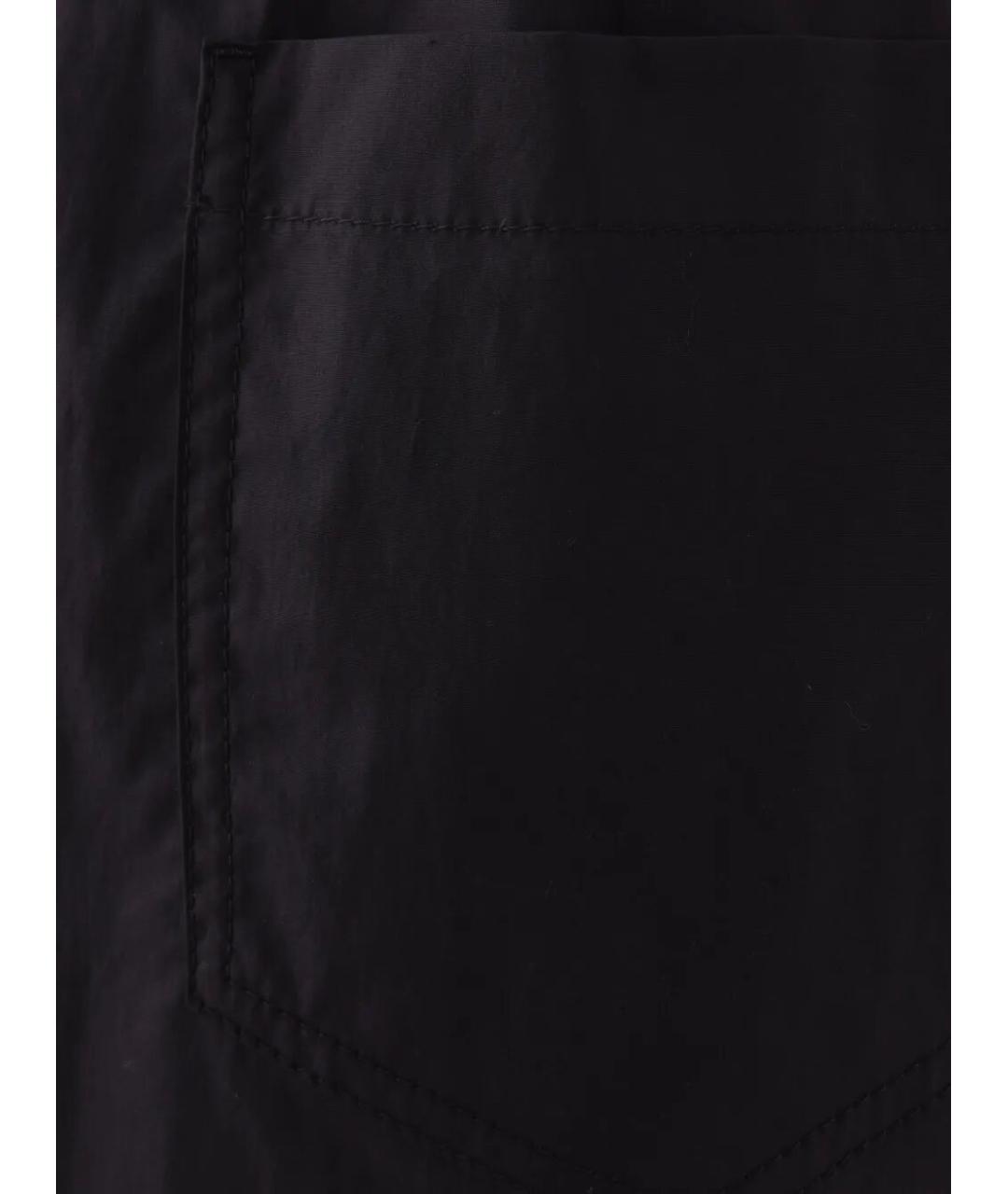 BRUNELLO CUCINELLI Черные хлопковые прямые брюки, фото 3