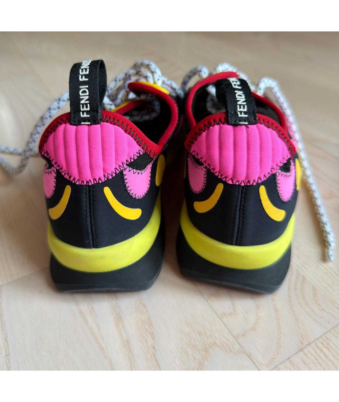 FENDI Мульти неопреновые кроссовки, фото 3