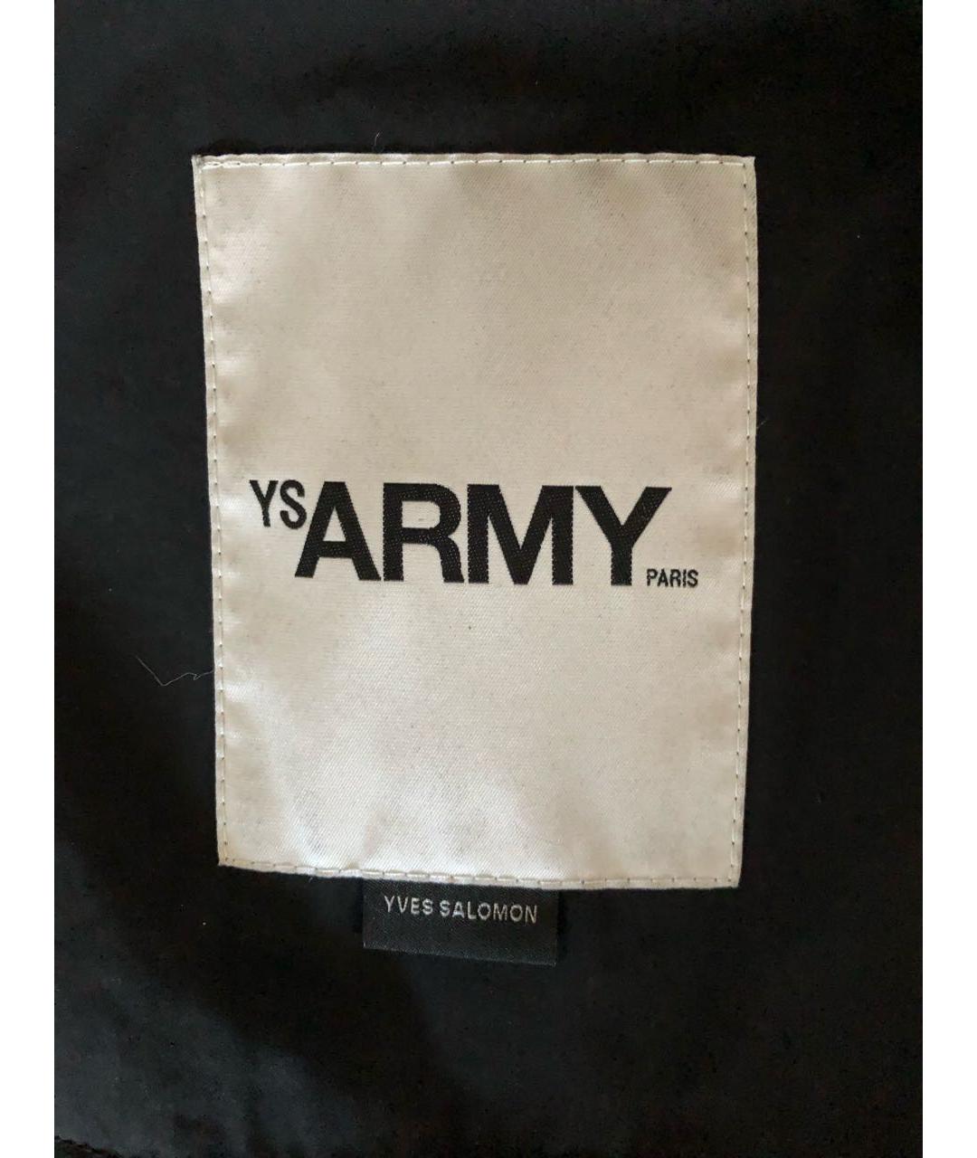 ARMY YVES SALOMON Черная хлопковая парка, фото 3