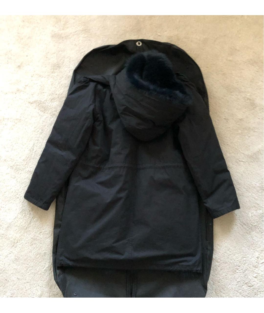 ARMY YVES SALOMON Черная хлопковая парка, фото 2