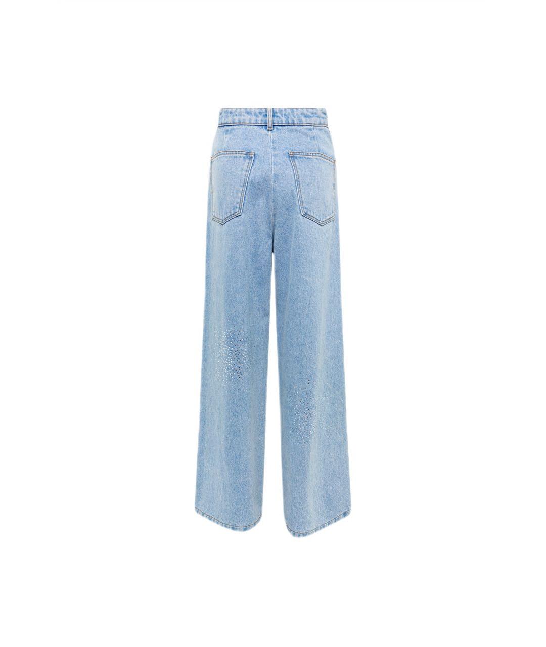 GIUSEPPE DI MORABITO Голубые хлопковые джинсы клеш, фото 2
