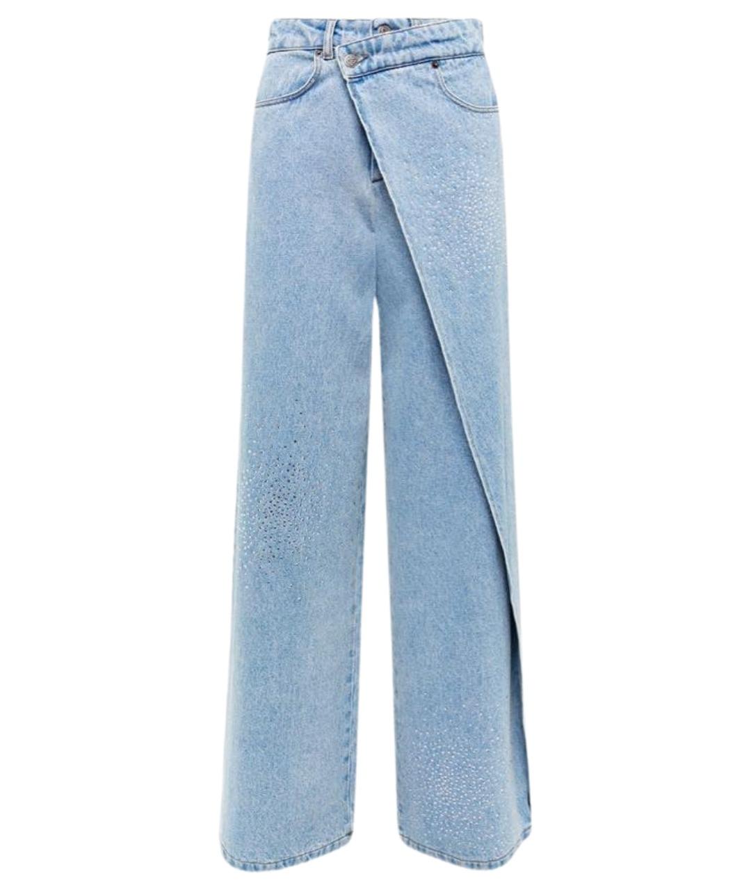 GIUSEPPE DI MORABITO Голубые хлопковые джинсы клеш, фото 1