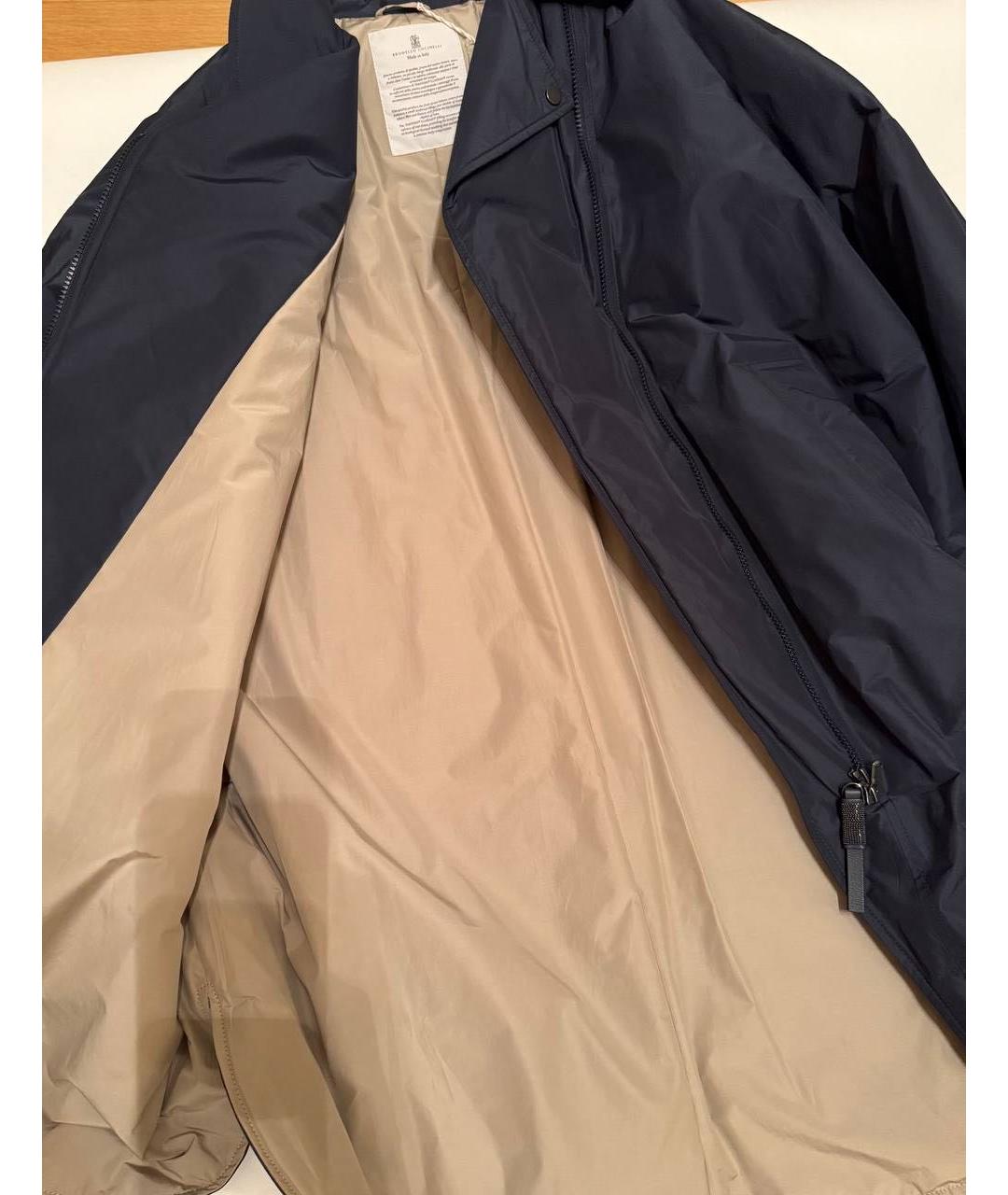 BRUNELLO CUCINELLI Темно-синяя полиэстеровая парка, фото 6