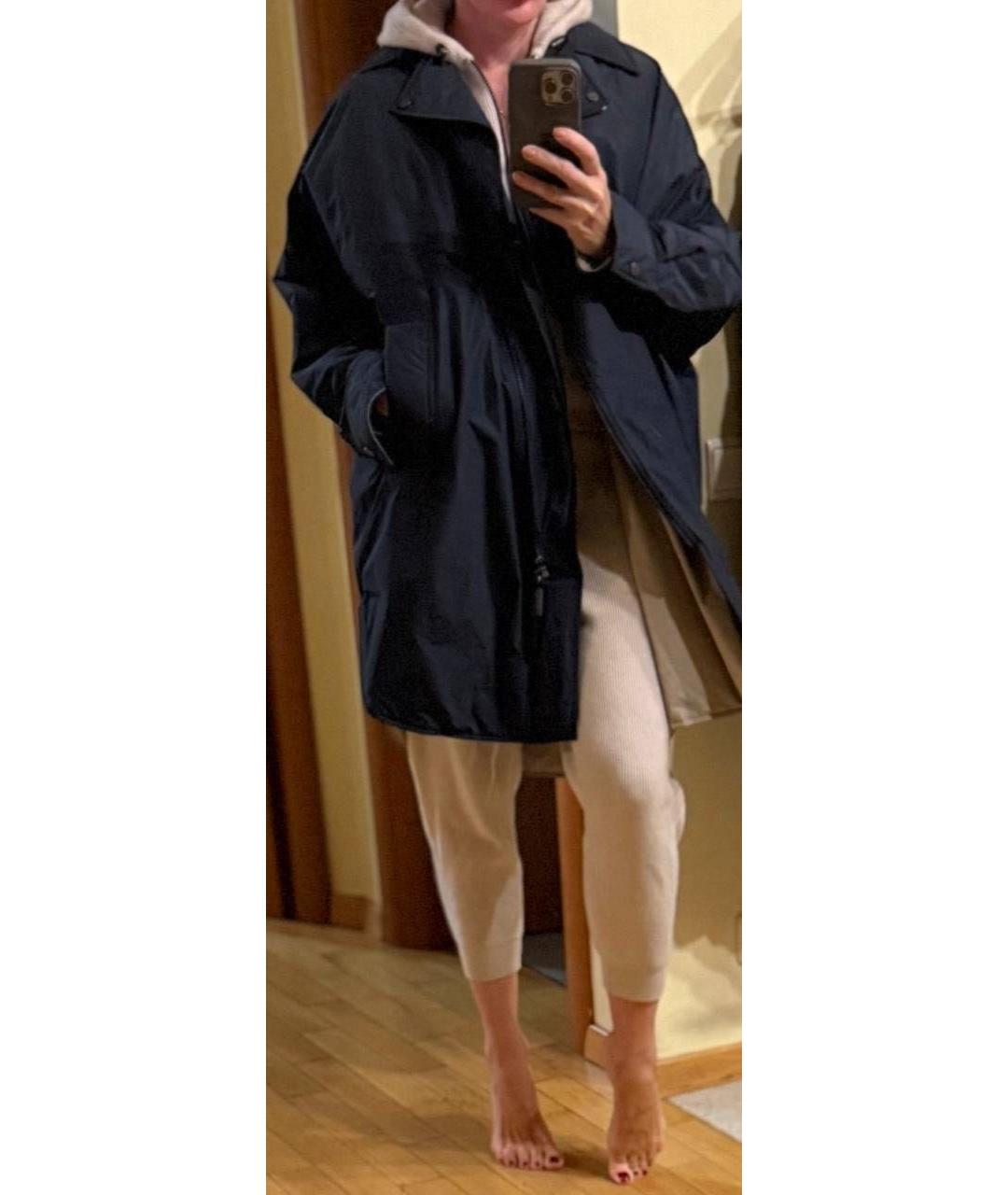 BRUNELLO CUCINELLI Темно-синяя полиэстеровая парка, фото 3