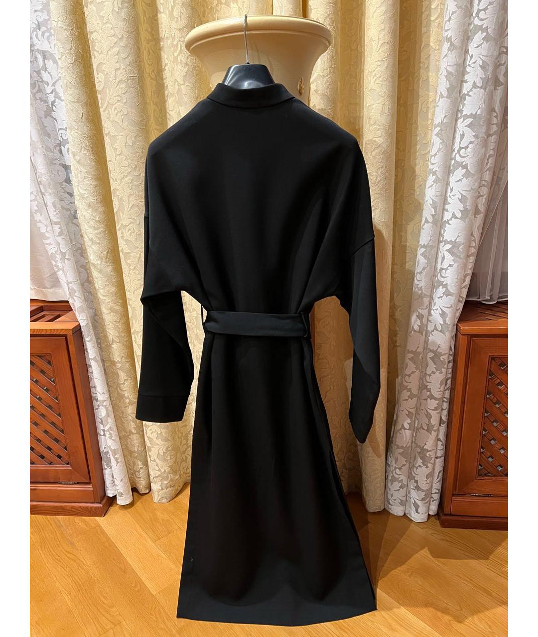 12 STOREEZ Черное шерстяное повседневное платье, фото 2