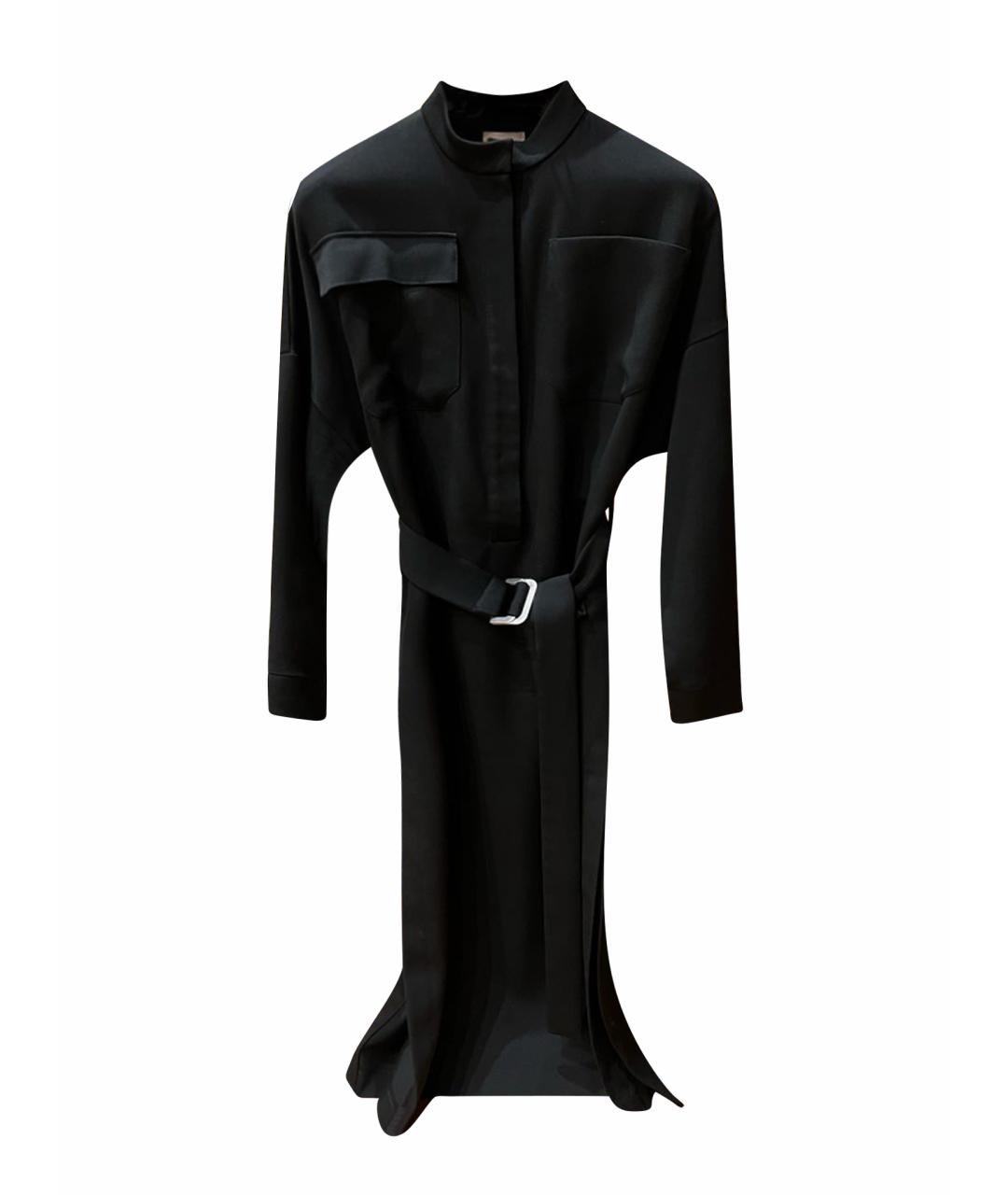 12 STOREEZ Черное шерстяное повседневное платье, фото 1