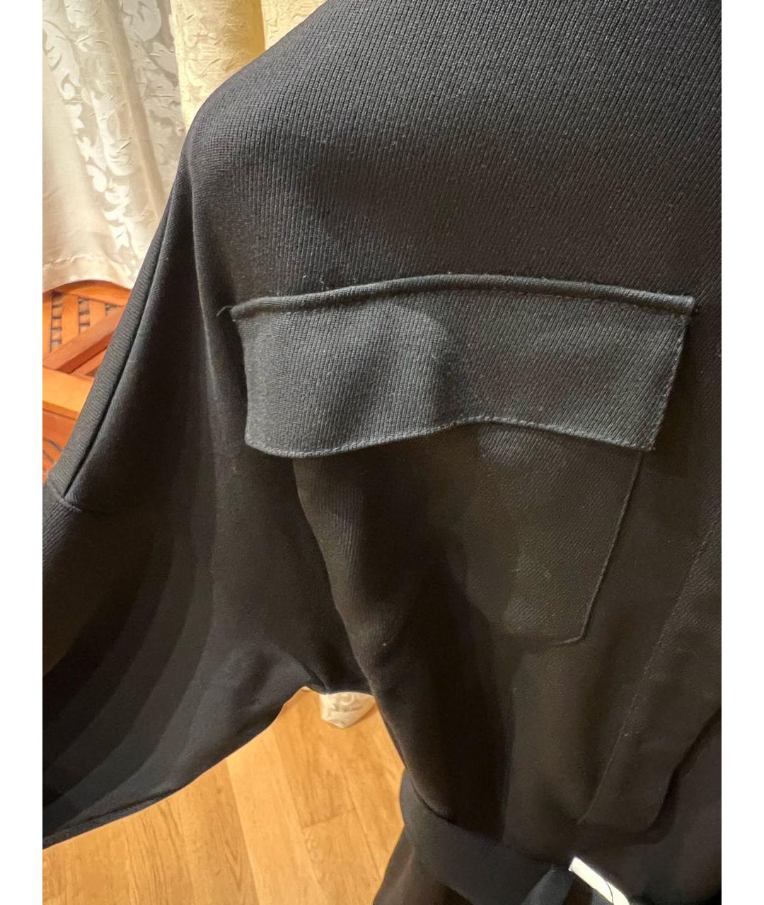 12 STOREEZ Черное шерстяное повседневное платье, фото 4