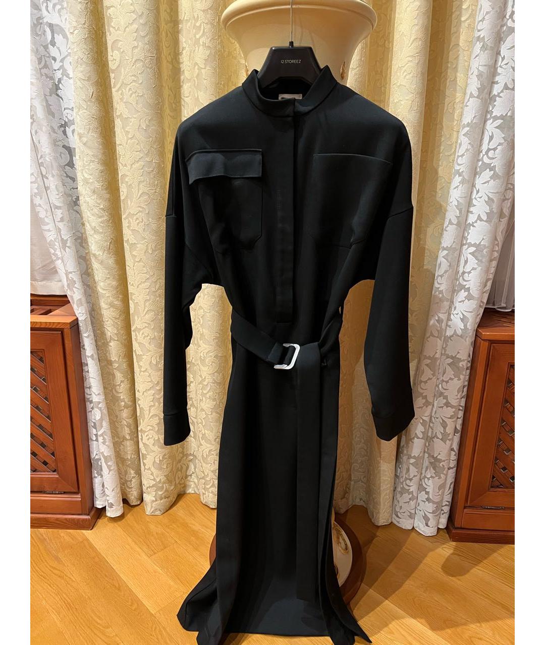 12 STOREEZ Черное шерстяное повседневное платье, фото 5