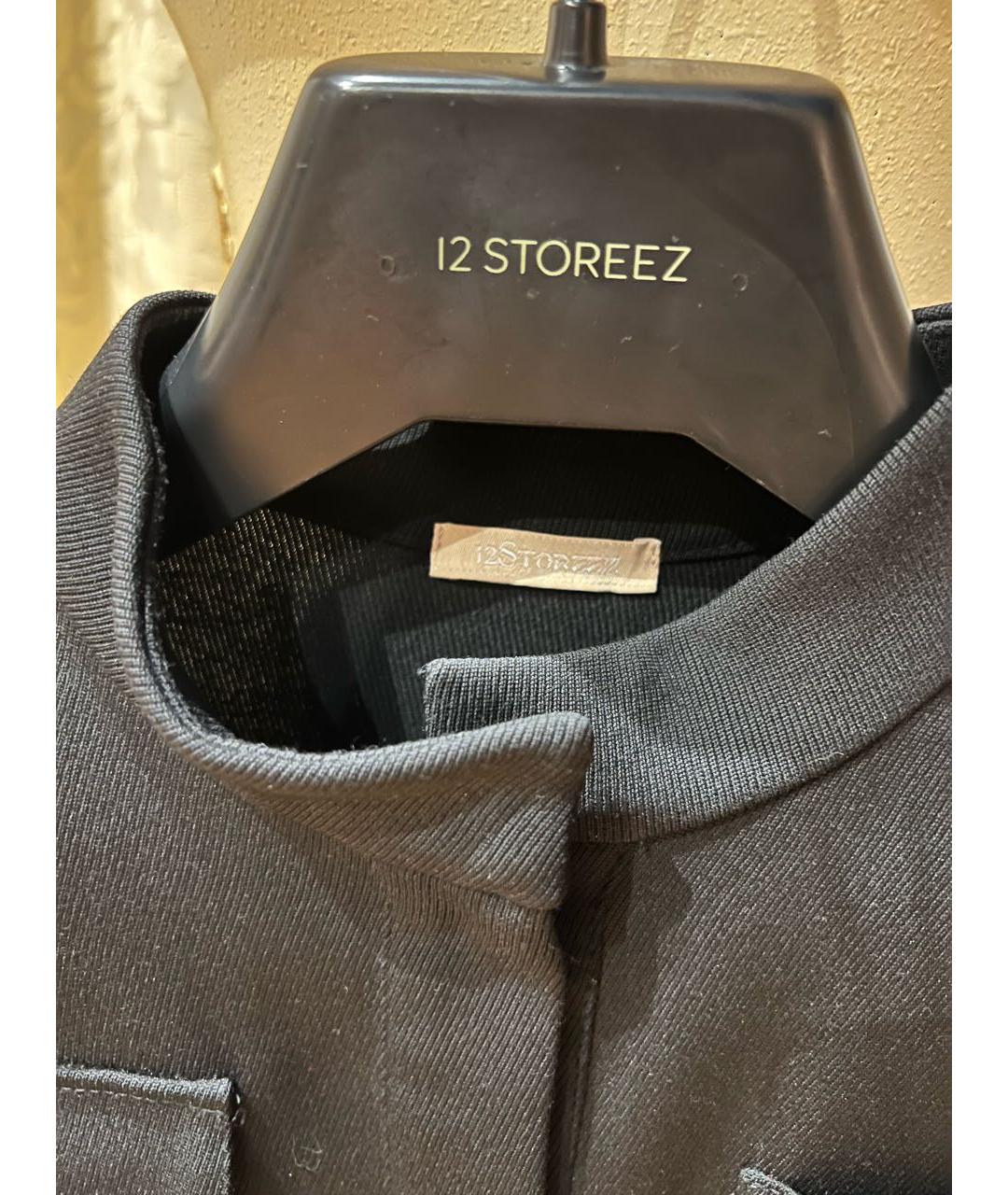 12 STOREEZ Черное шерстяное повседневное платье, фото 3