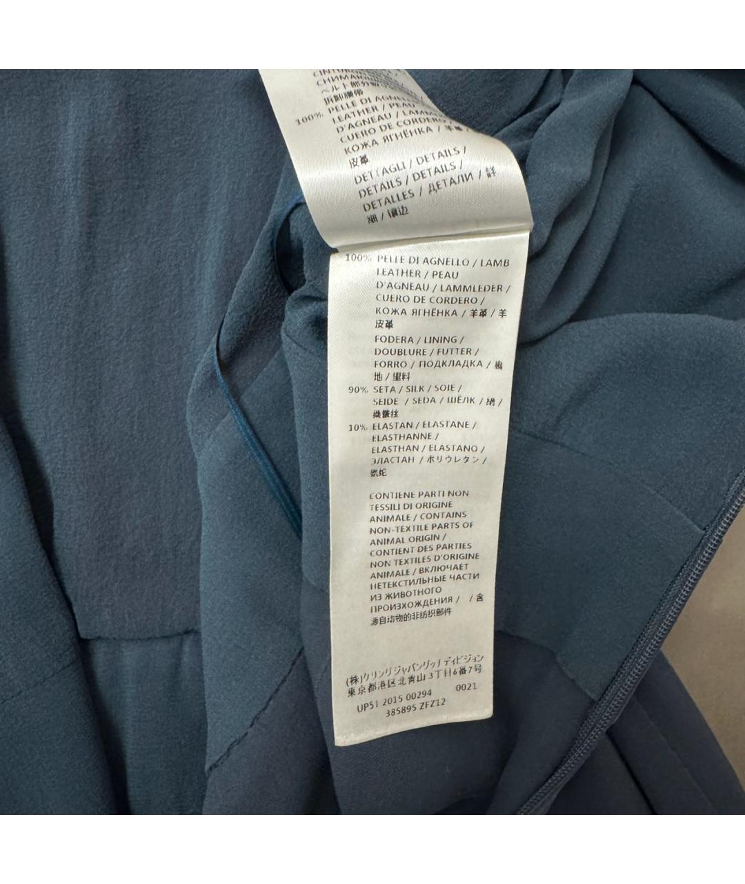 GUCCI Темно-синее шелковое повседневное платье, фото 4