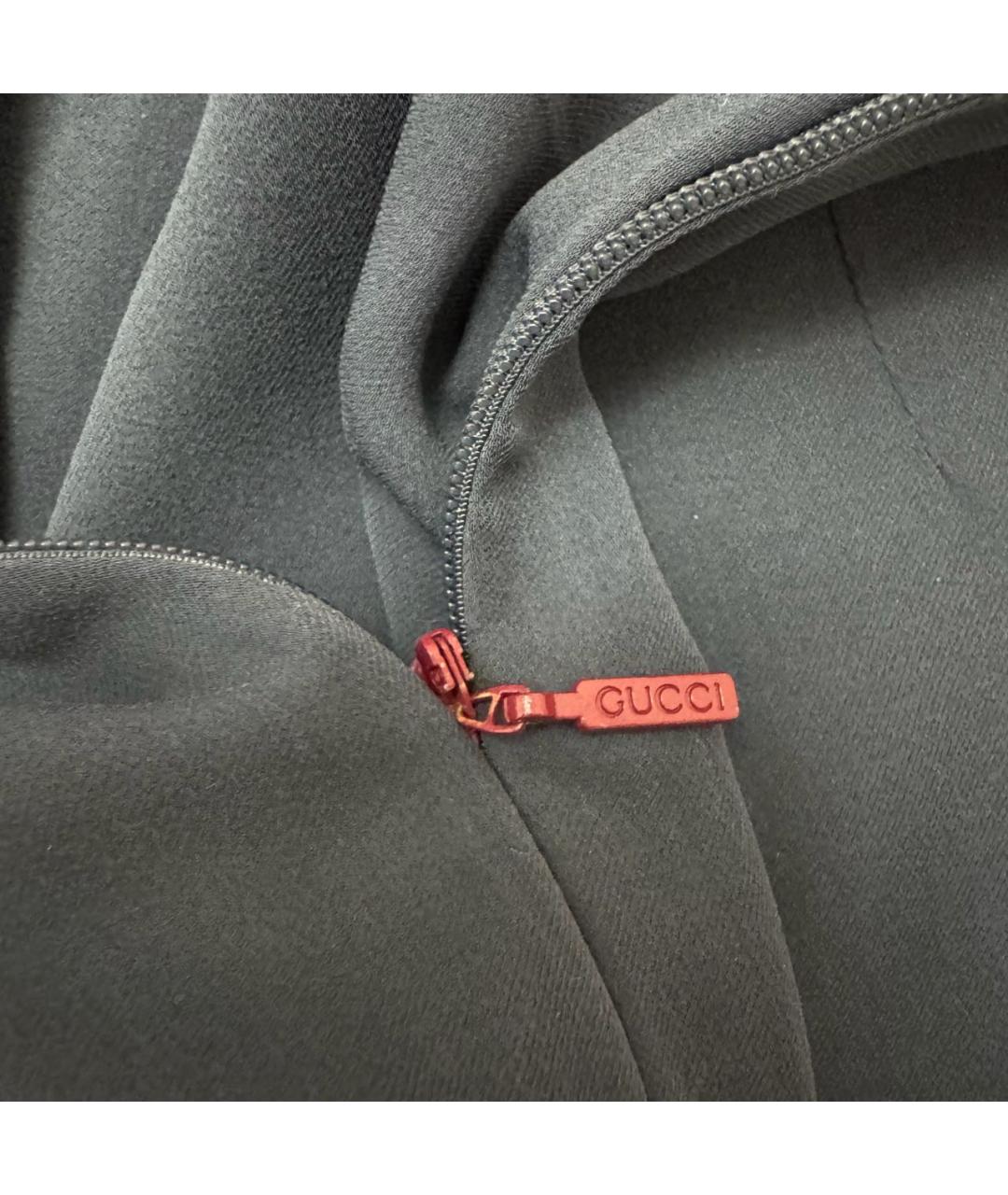 GUCCI Темно-синее шелковое повседневное платье, фото 6