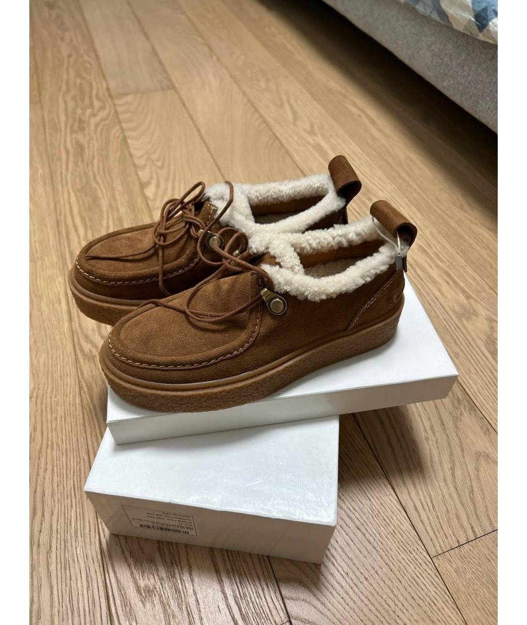 SEE BY CHLOE Коричневые замшевые ботинки, фото 4