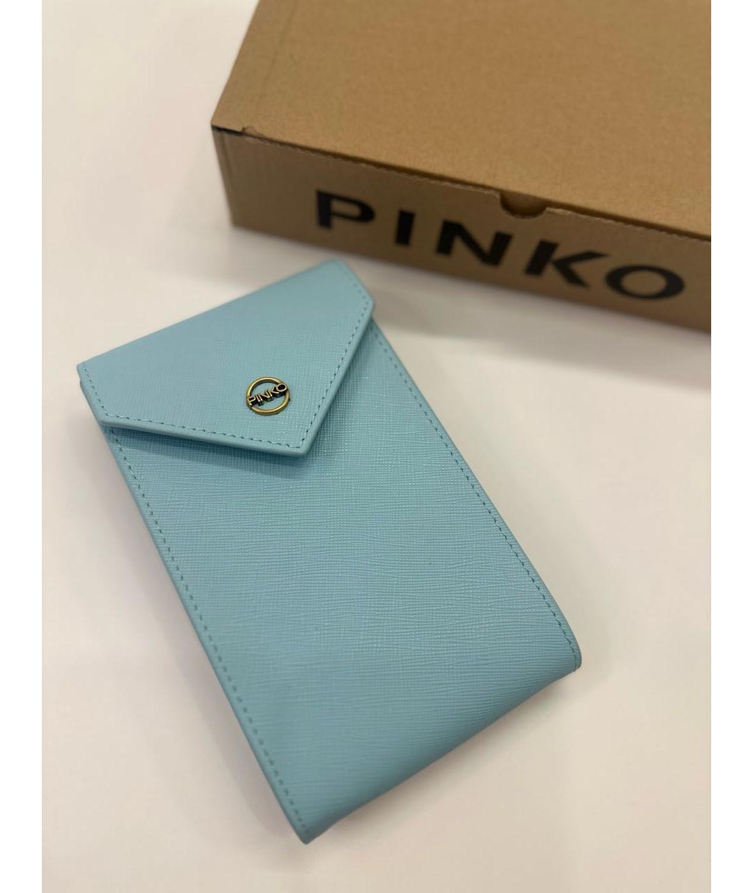 PINKO Голубая кожаная сумка через плечо, фото 2