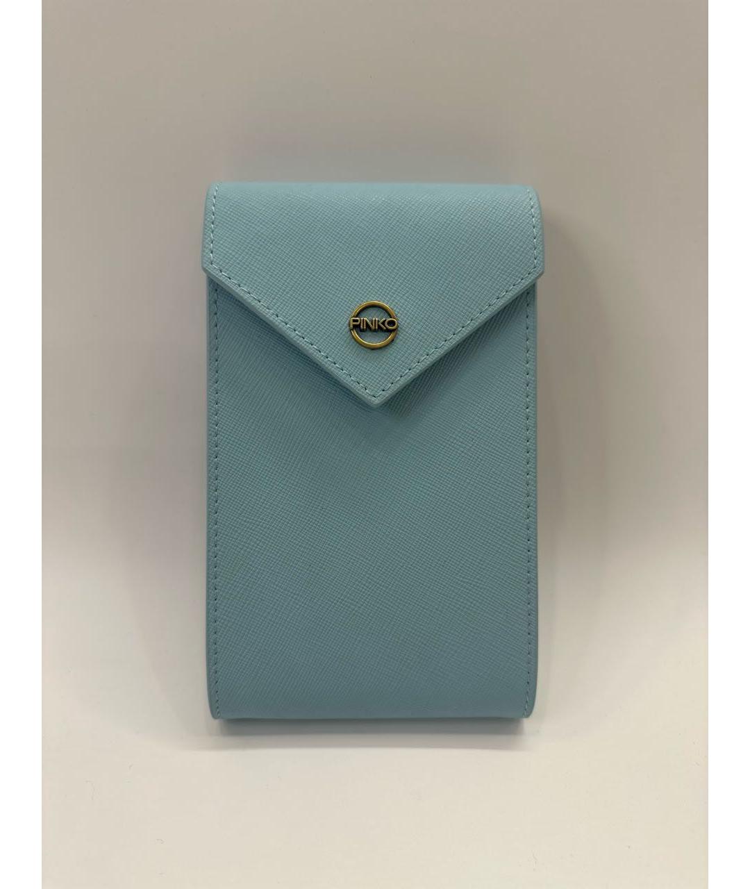 PINKO Голубая кожаная сумка через плечо, фото 7