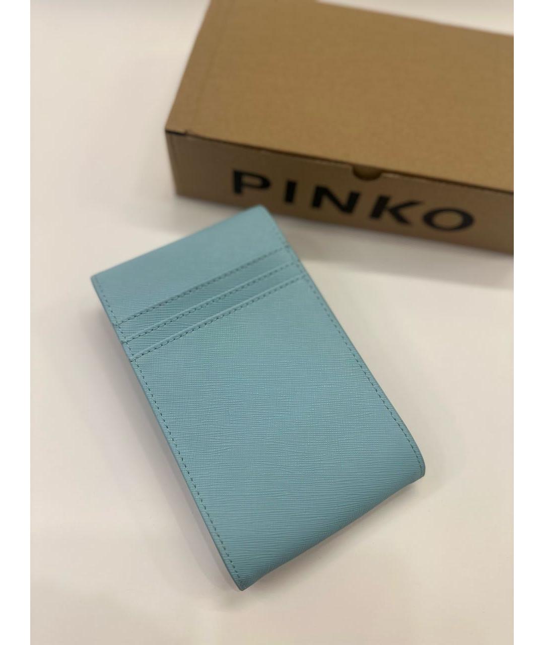 PINKO Голубая кожаная сумка через плечо, фото 3
