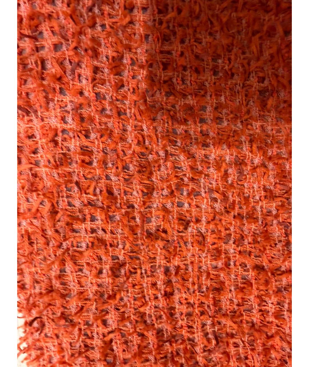 CHANEL Оранжевый твидовый сарафан, фото 4