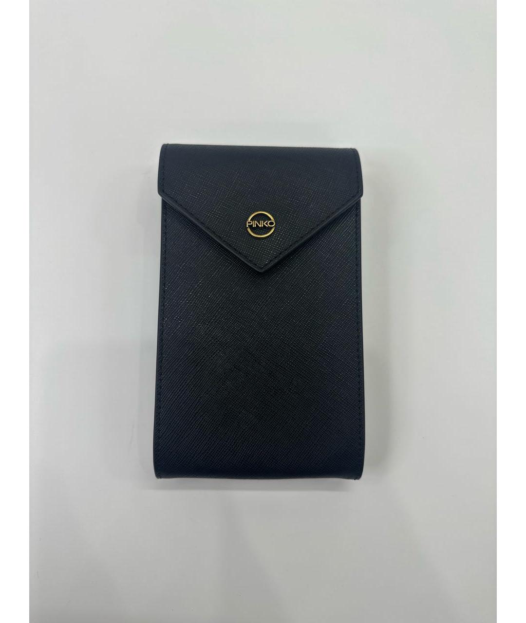 PINKO Черная кожаная сумка через плечо, фото 6