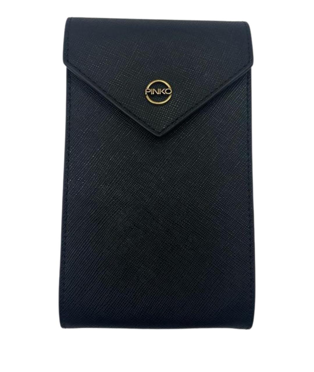 PINKO Черная кожаная сумка через плечо, фото 1