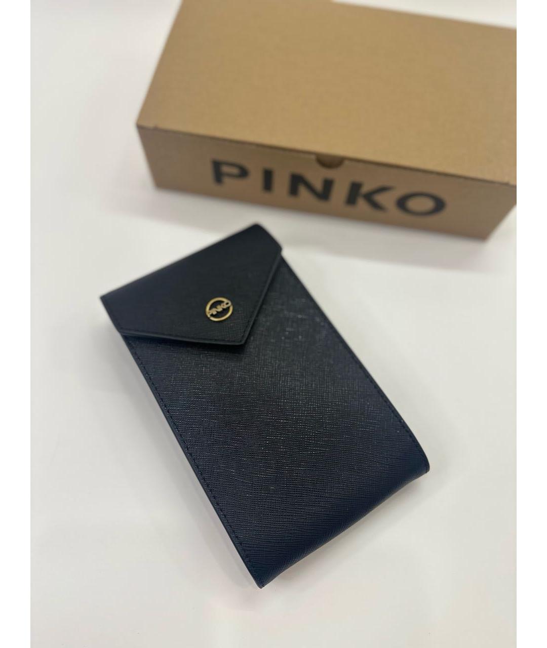 PINKO Черная кожаная сумка через плечо, фото 2