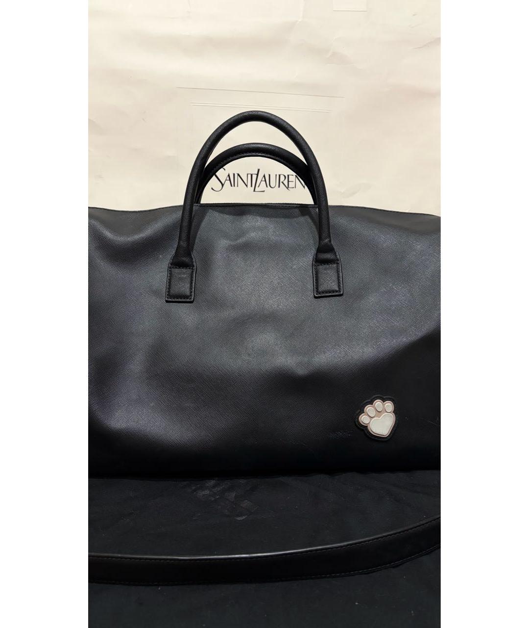 KARL LAGERFELD Черная дорожная/спортивная сумка из искусственной кожи, фото 7