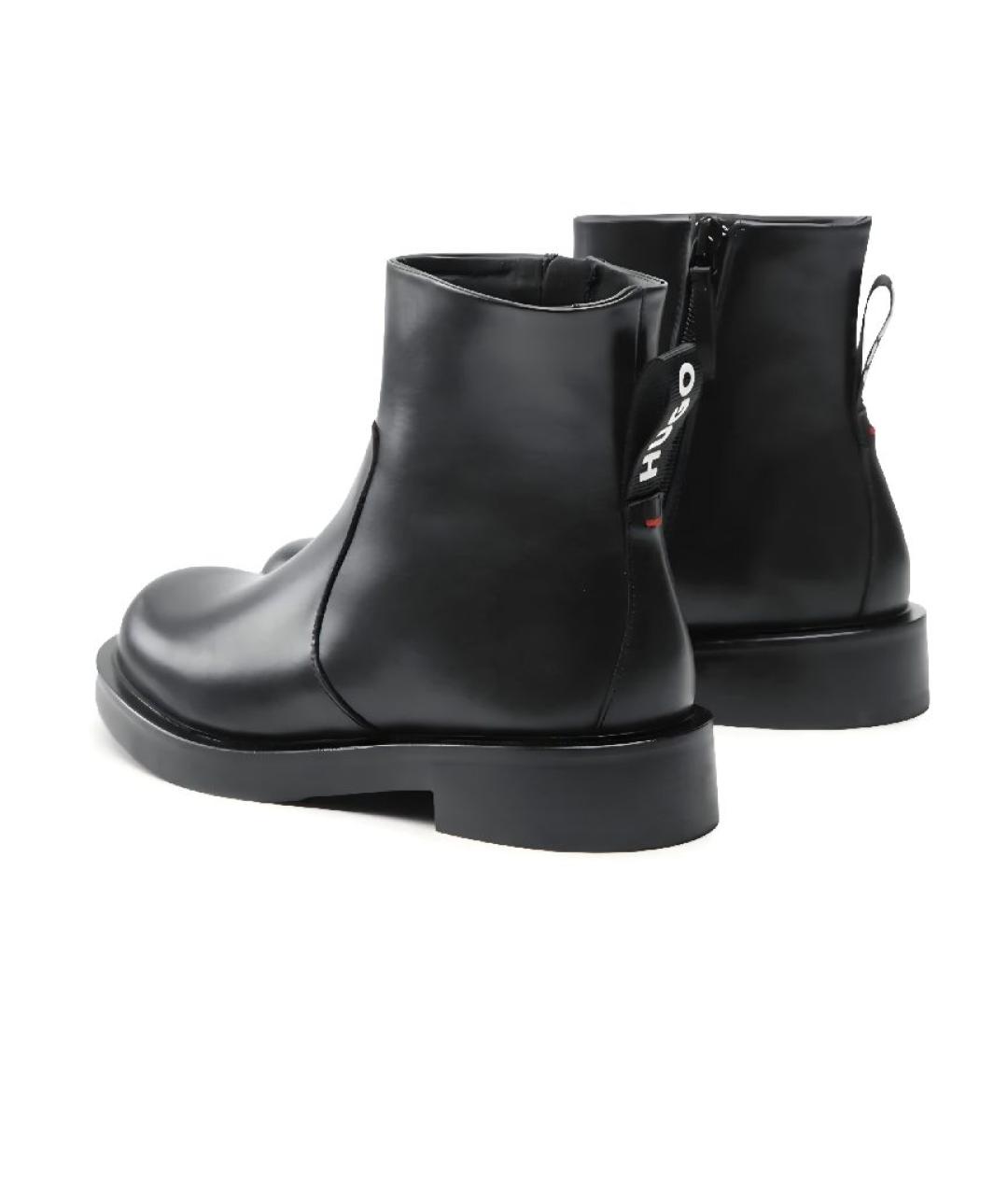 HUGO Черные кожаные ботинки, фото 1
