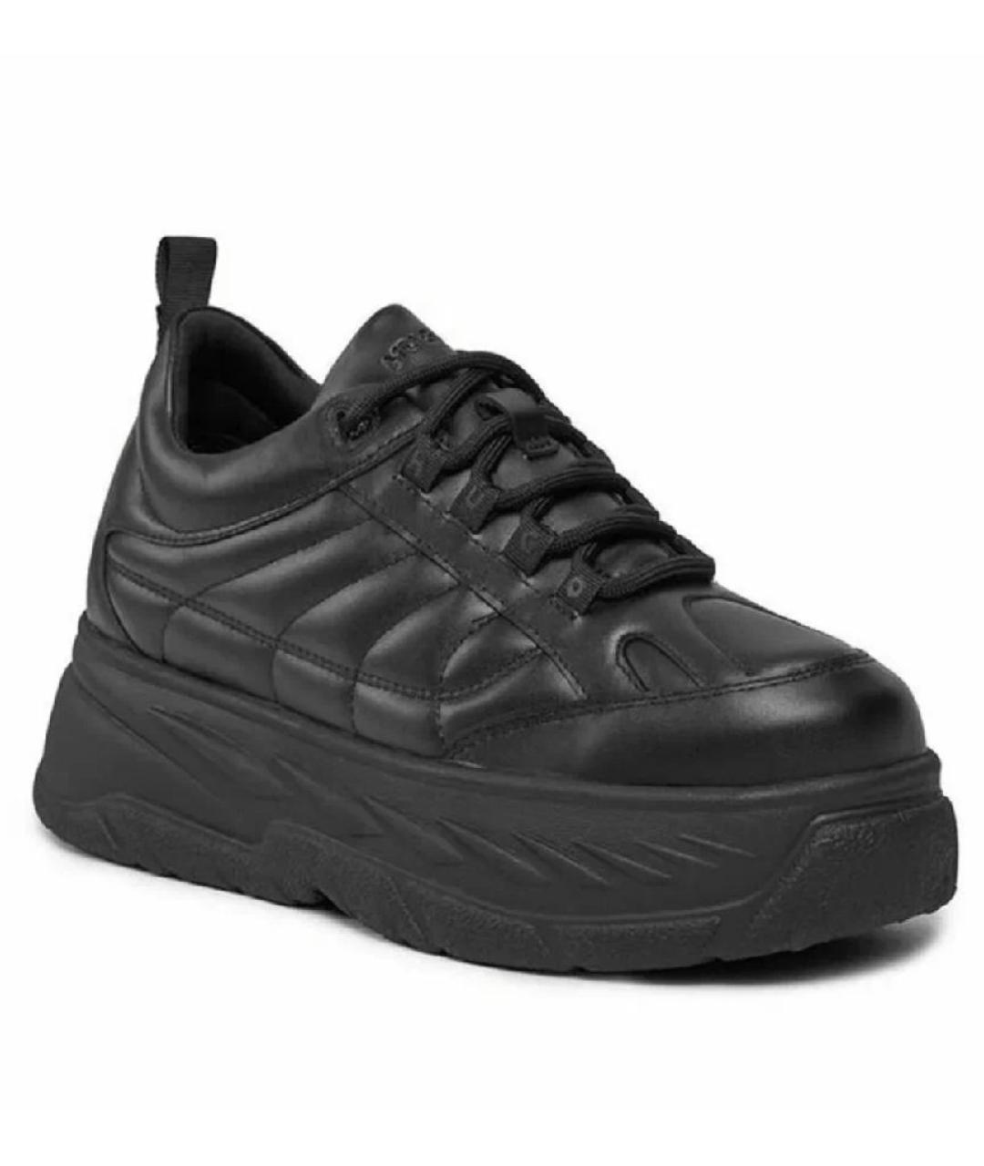 HUGO Черные кроссовки из искусственной кожи, фото 2