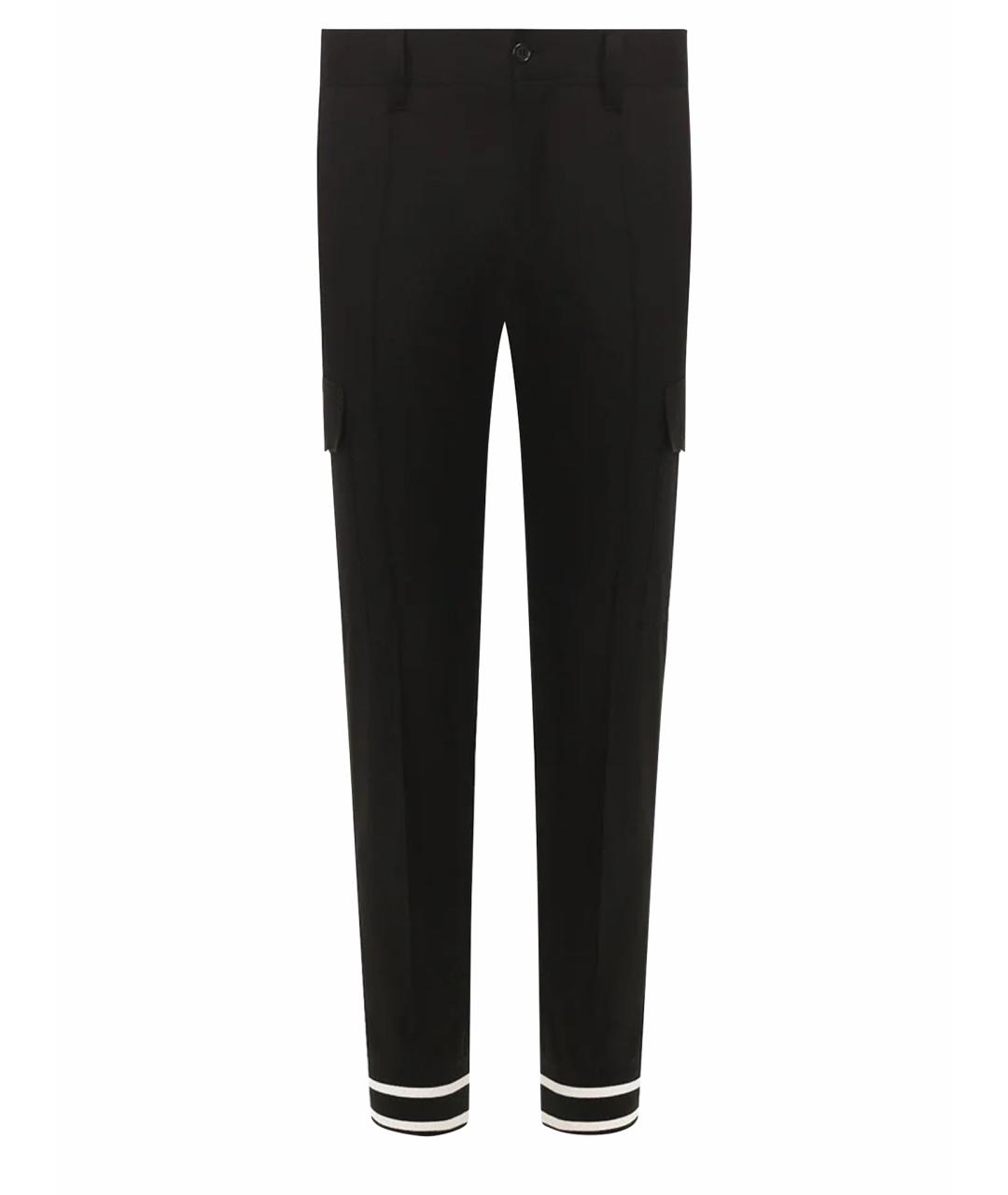 DOLCE&GABBANA Черные хлопко-эластановые повседневные брюки, фото 1