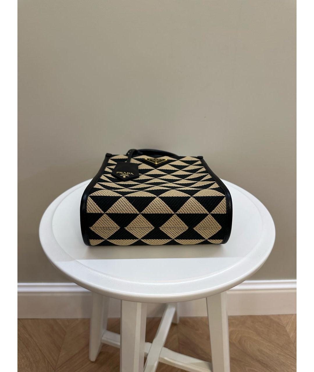 PRADA Мульти жаккардовая сумка с короткими ручками, фото 5