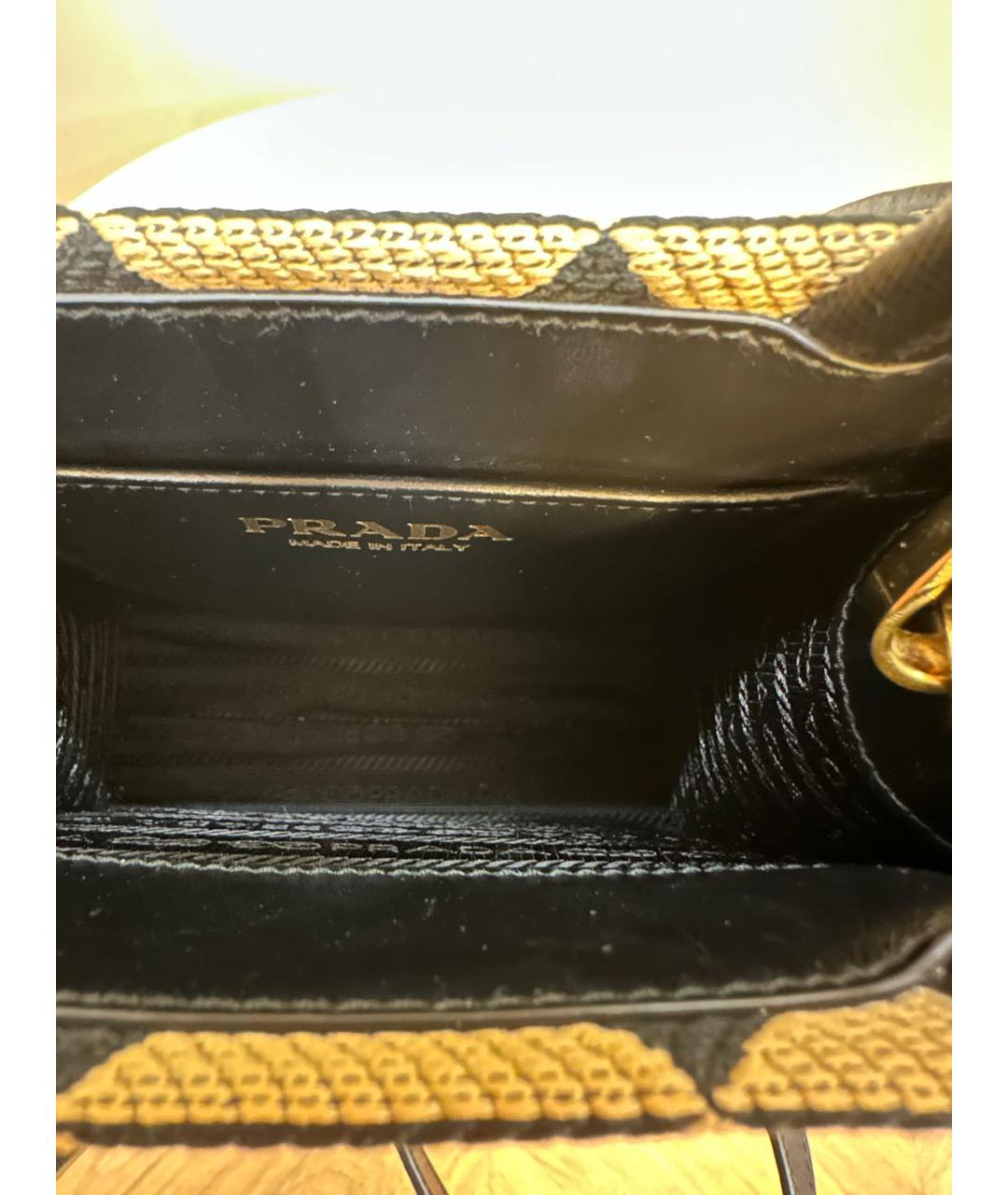 PRADA Мульти жаккардовая сумка с короткими ручками, фото 4