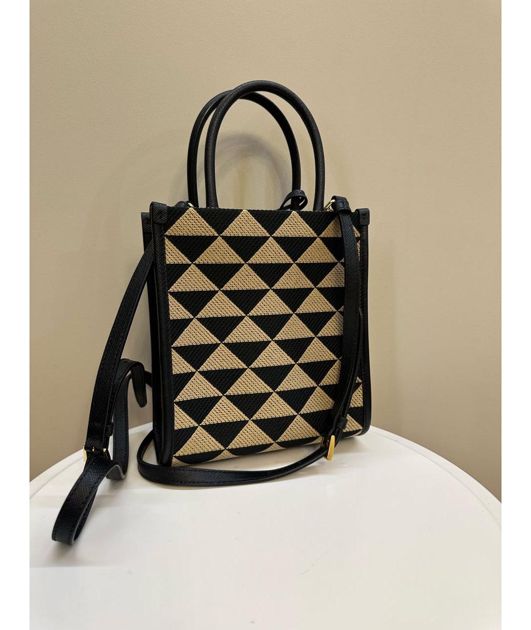 PRADA Мульти жаккардовая сумка с короткими ручками, фото 3