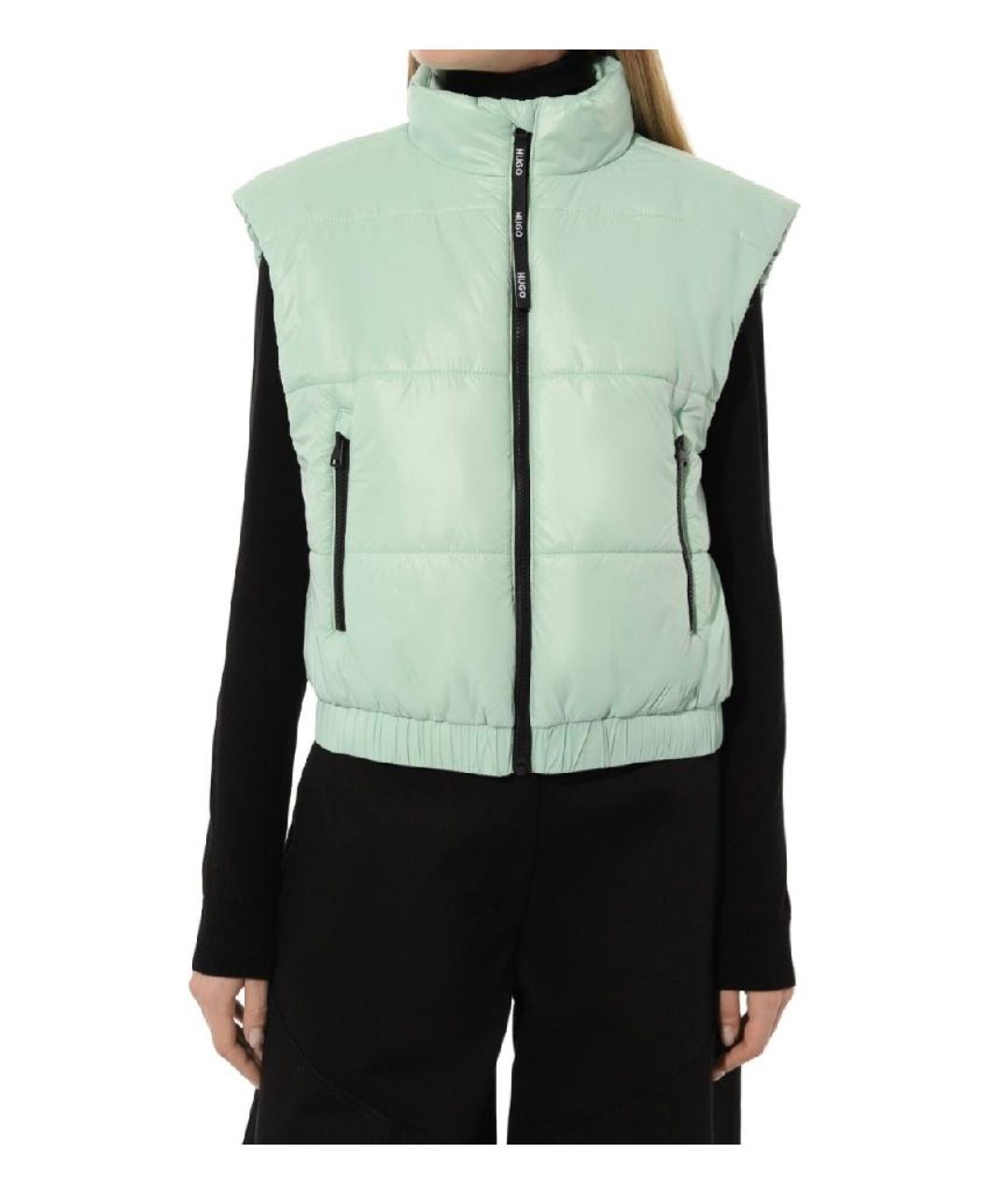 HUGO Салатовый полиэстеровый жилет, фото 3