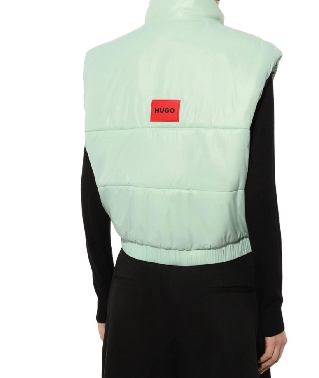 HUGO Салатовый полиэстеровый жилет, фото 2