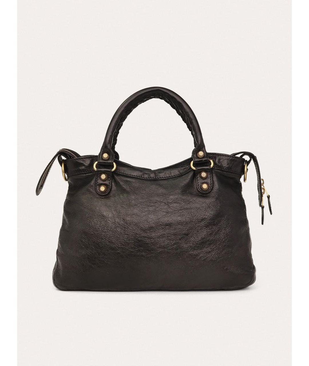 BALENCIAGA Черная кожаная сумка через плечо, фото 3