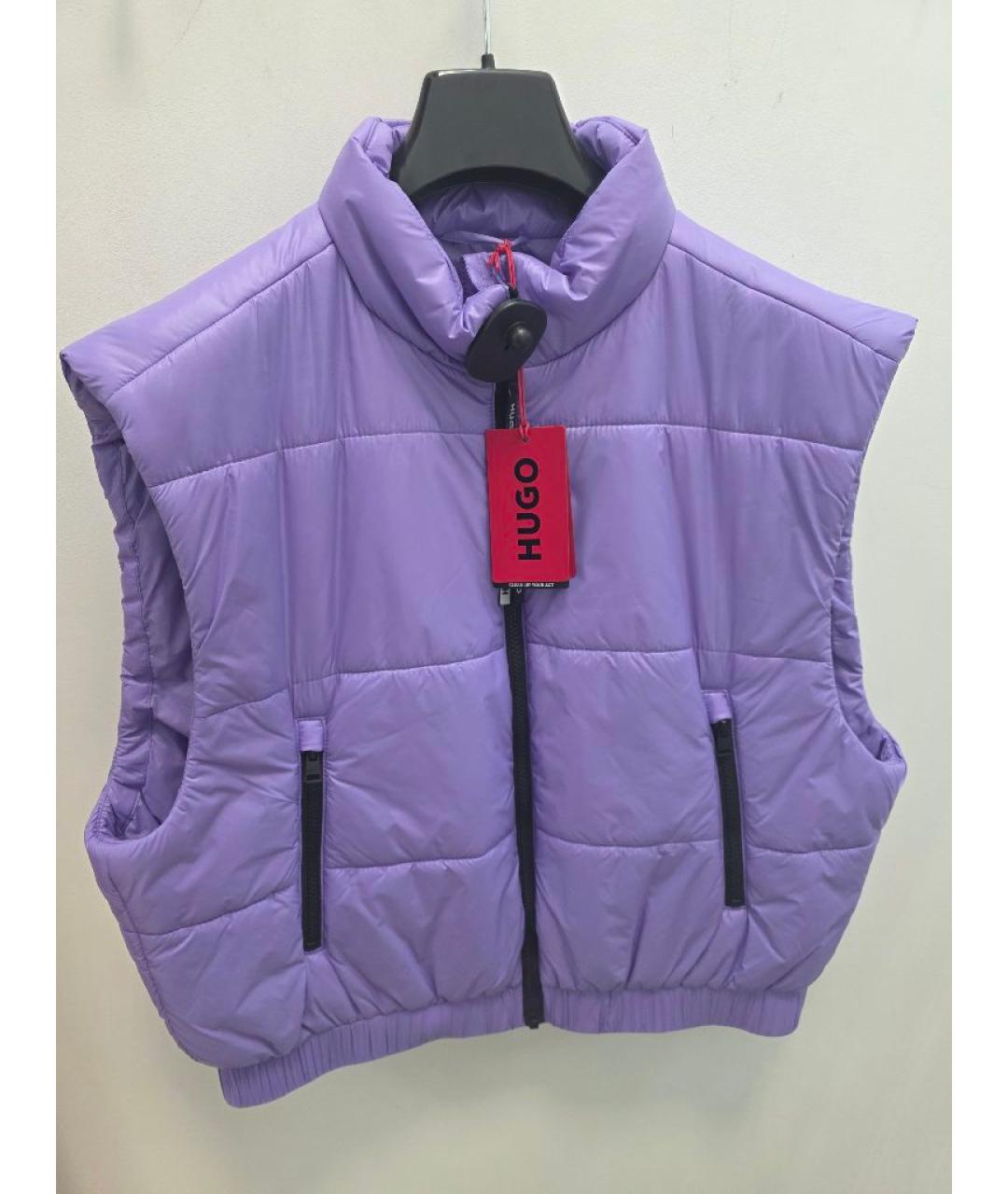 HUGO Фиолетовый полиэстеровый жилет, фото 5