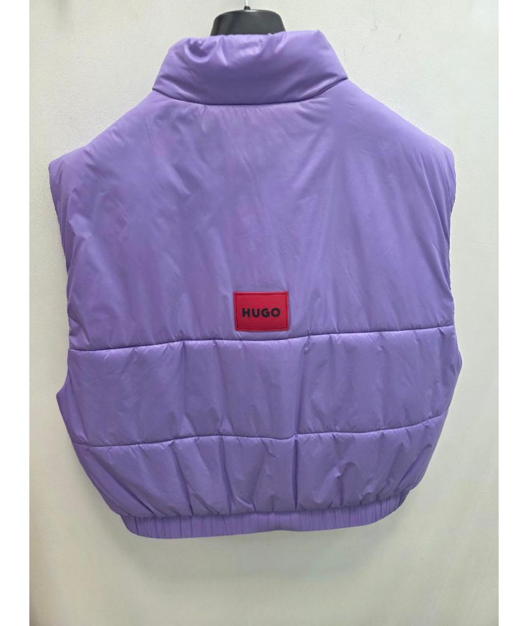HUGO Фиолетовый полиэстеровый жилет, фото 3