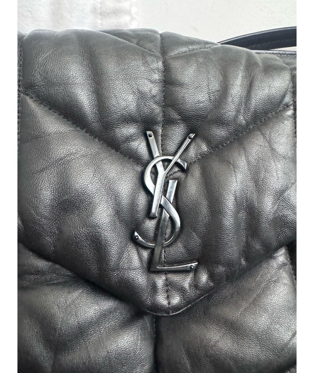 SAINT LAURENT Черная кожаная сумка через плечо, фото 5