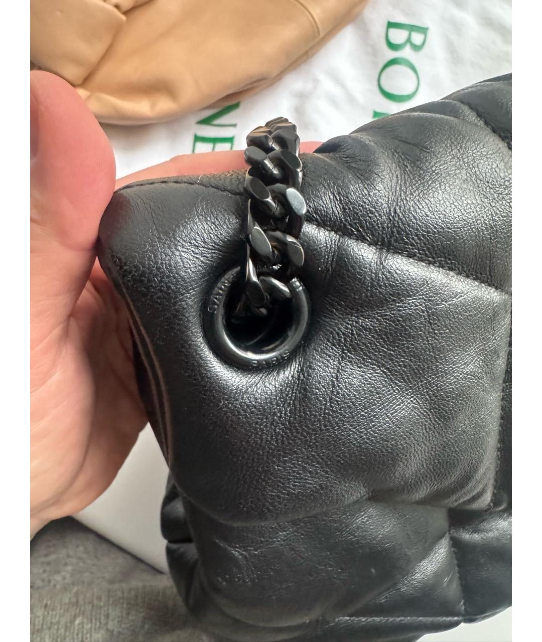 SAINT LAURENT Черная кожаная сумка через плечо, фото 4