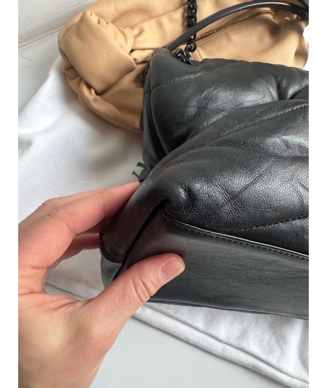 SAINT LAURENT Черная кожаная сумка через плечо, фото 7