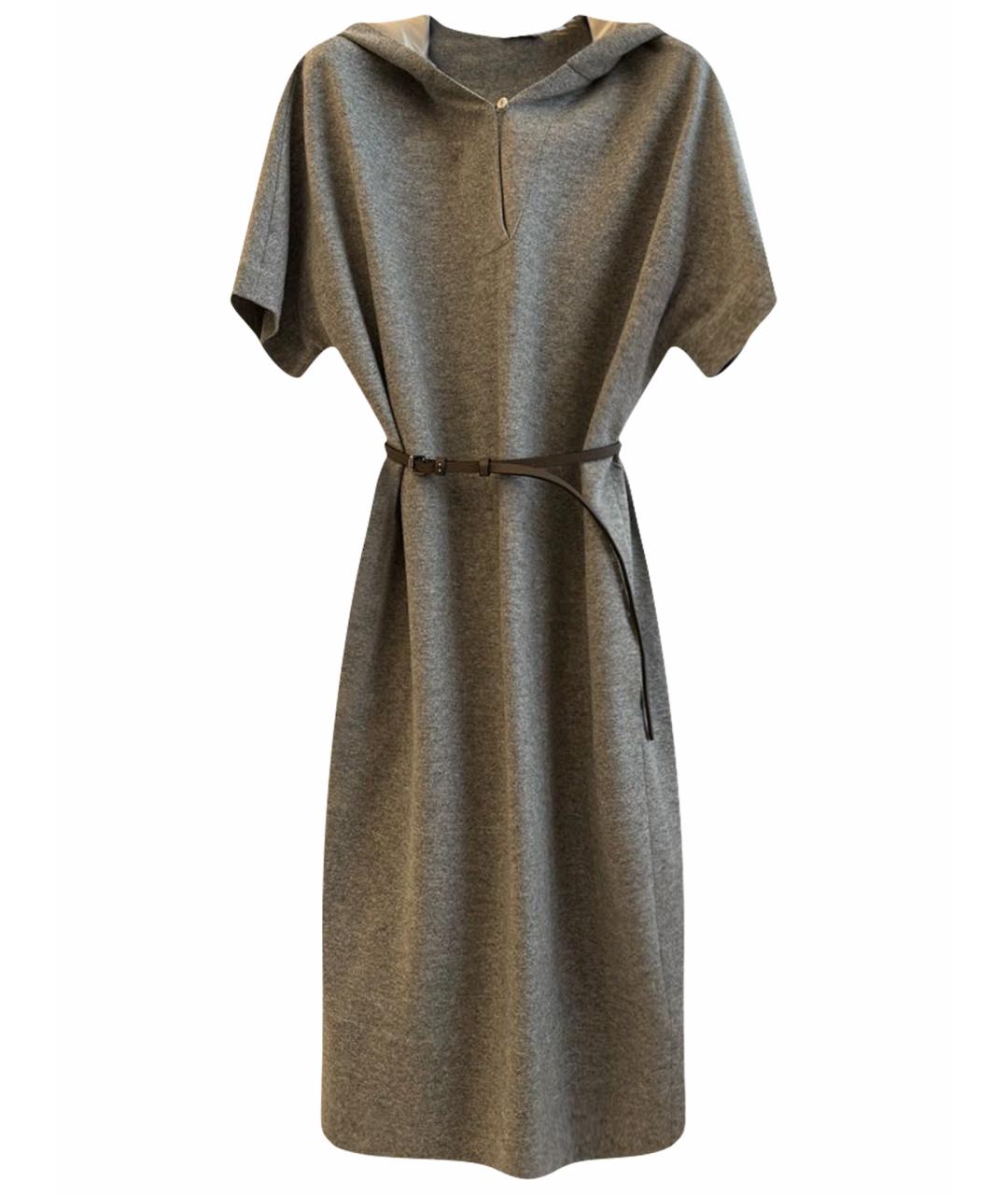 PESERICO Серое шерстяное повседневное платье, фото 1