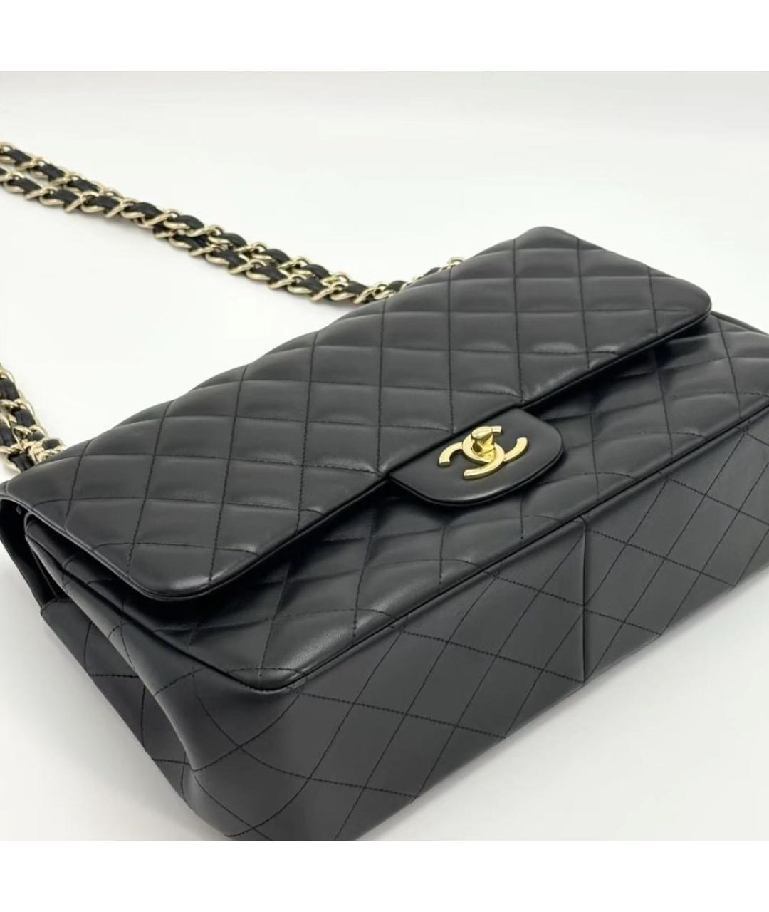 CHANEL Черная кожаная сумка через плечо, фото 4