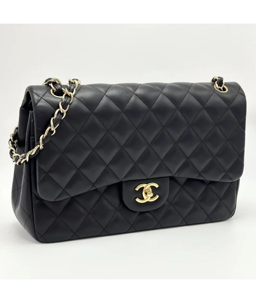 CHANEL Черная кожаная сумка через плечо, фото 5