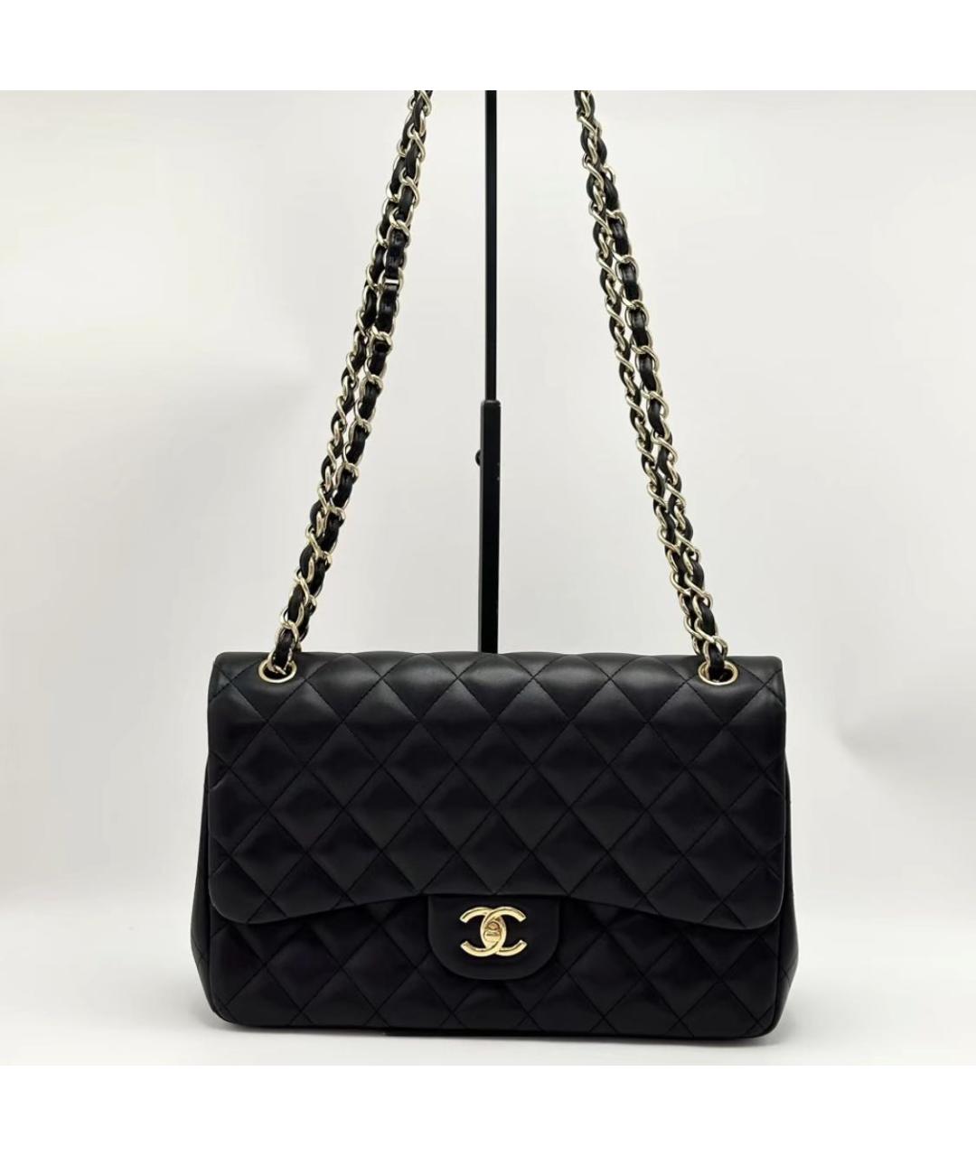 CHANEL Черная кожаная сумка через плечо, фото 2