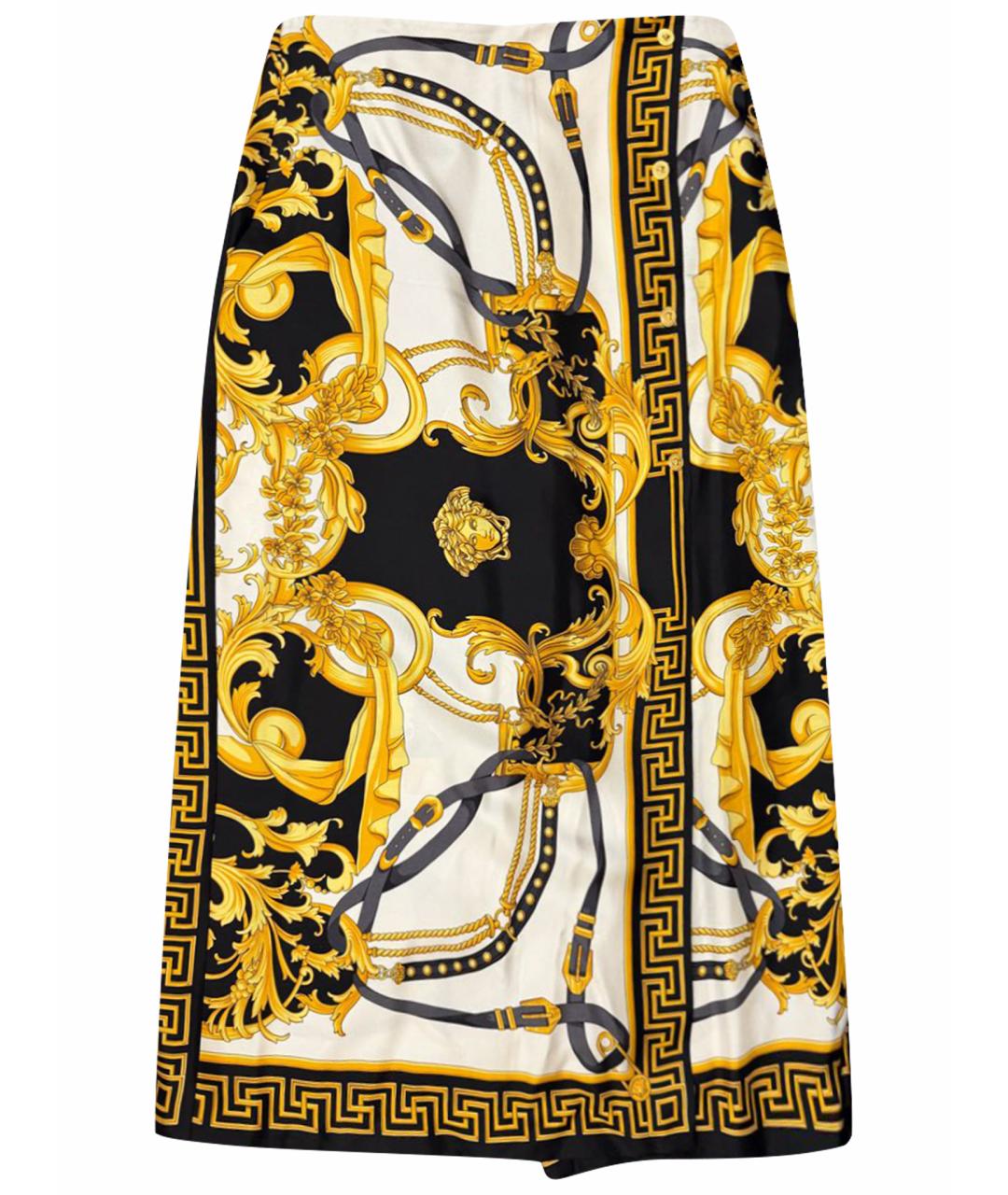 VERSACE Золотые шелковые капри, фото 1